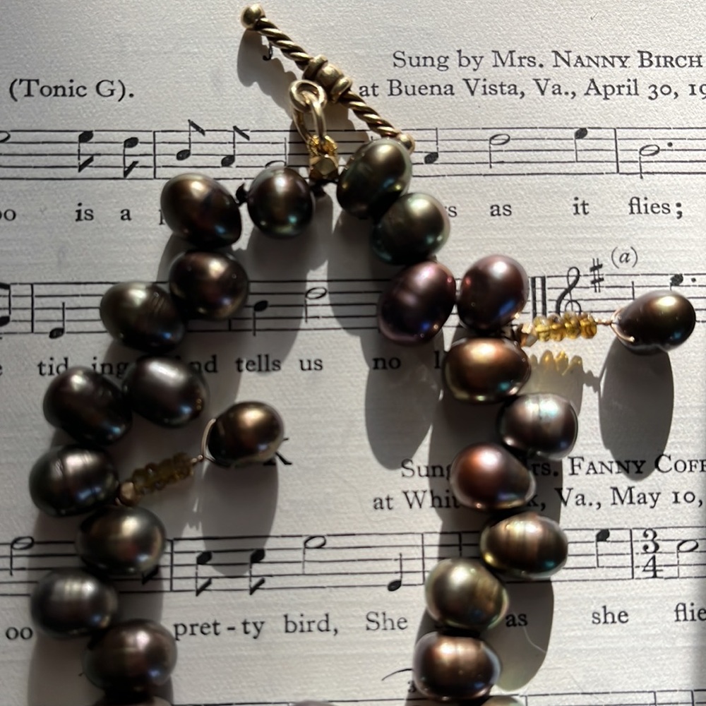 Pearl & tourmaline bracelet